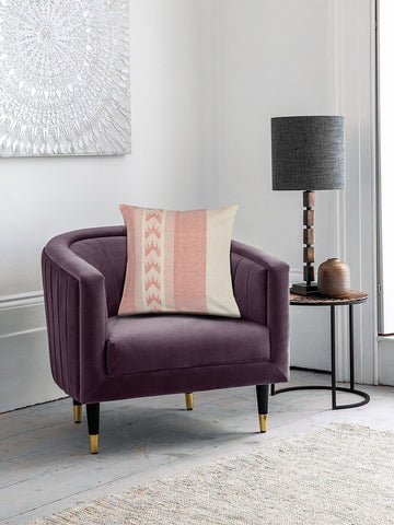 Handcrafted Pink Chevron Cotton Cushion Covers - Arteastri