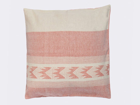 Handcrafted Pink Chevron Cotton Cushion Covers - Arteastri