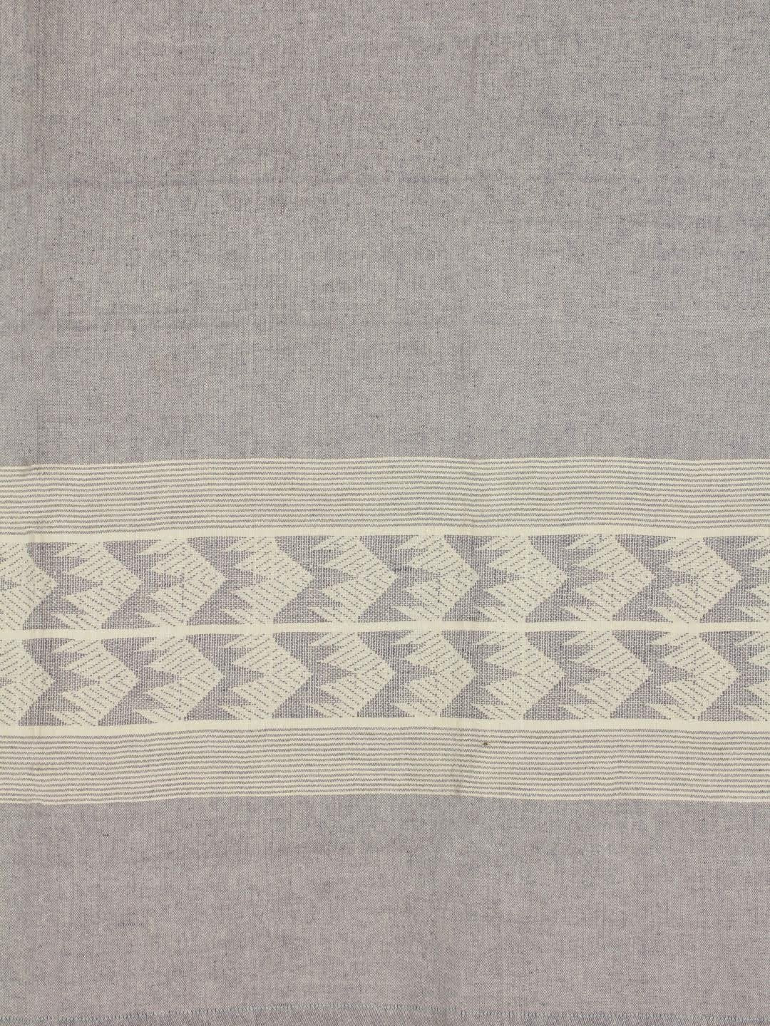 Handloom Cotton Ivory Grey Rod Pocket Door Curtain - Arteastri