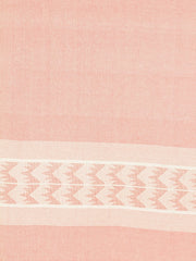 Handloom Cotton Ivory Pink Rod Pocket Window Curtain - Arteastri