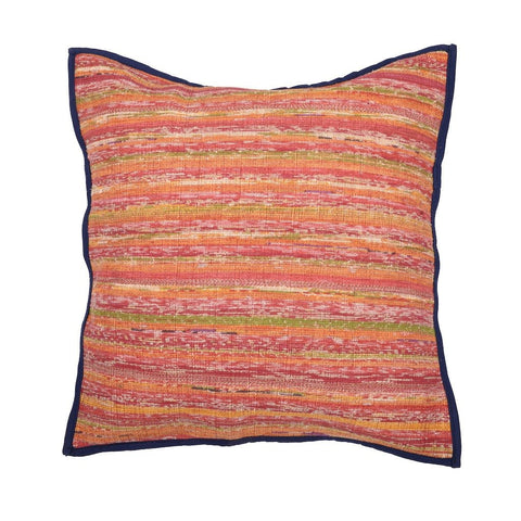 Handloom Khesh Cotton Cushion Covers- Reddish Navy Cushions Arteastri 