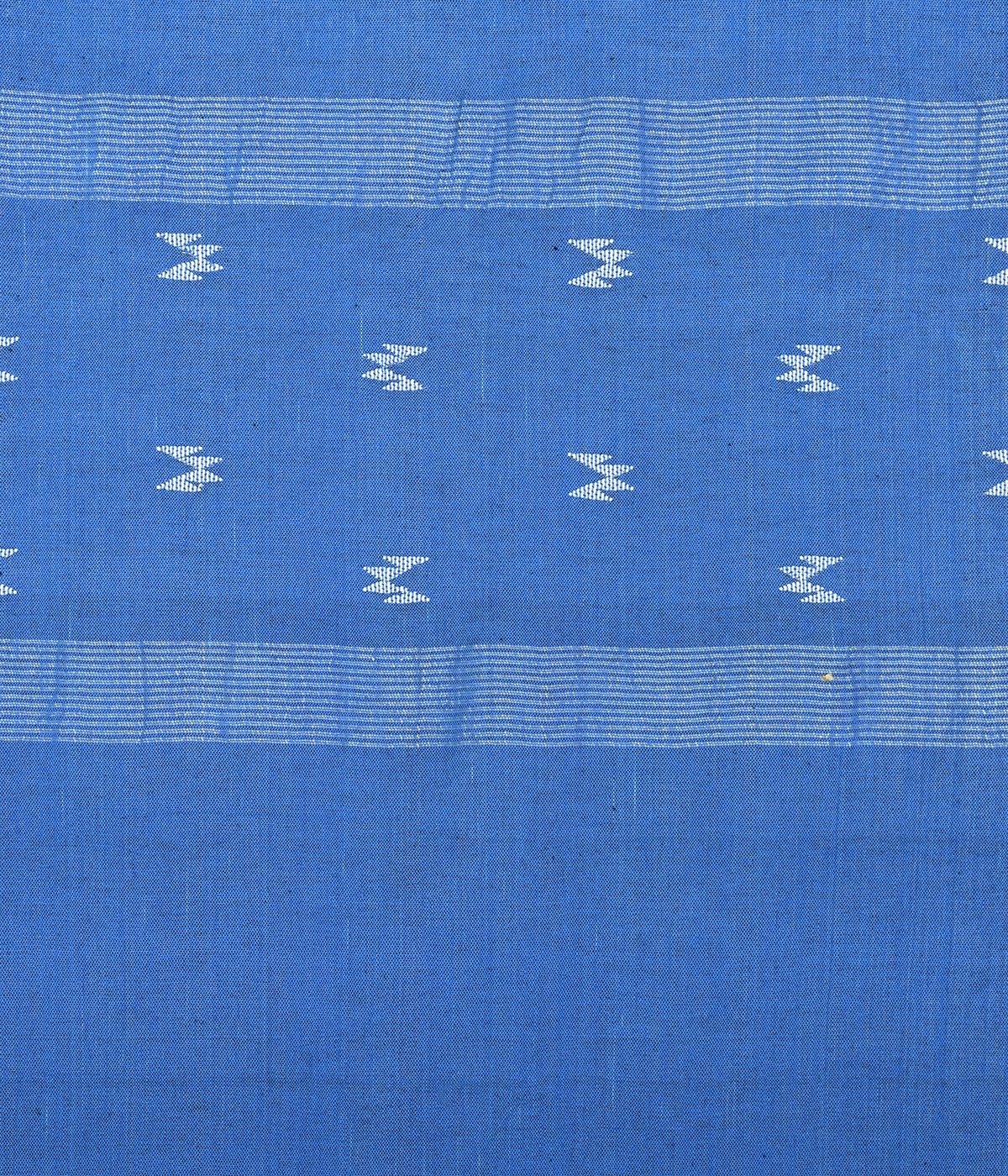 Indigo Blue Cotton Handloom Jamdani Door Curtain Curtains Arteastri 