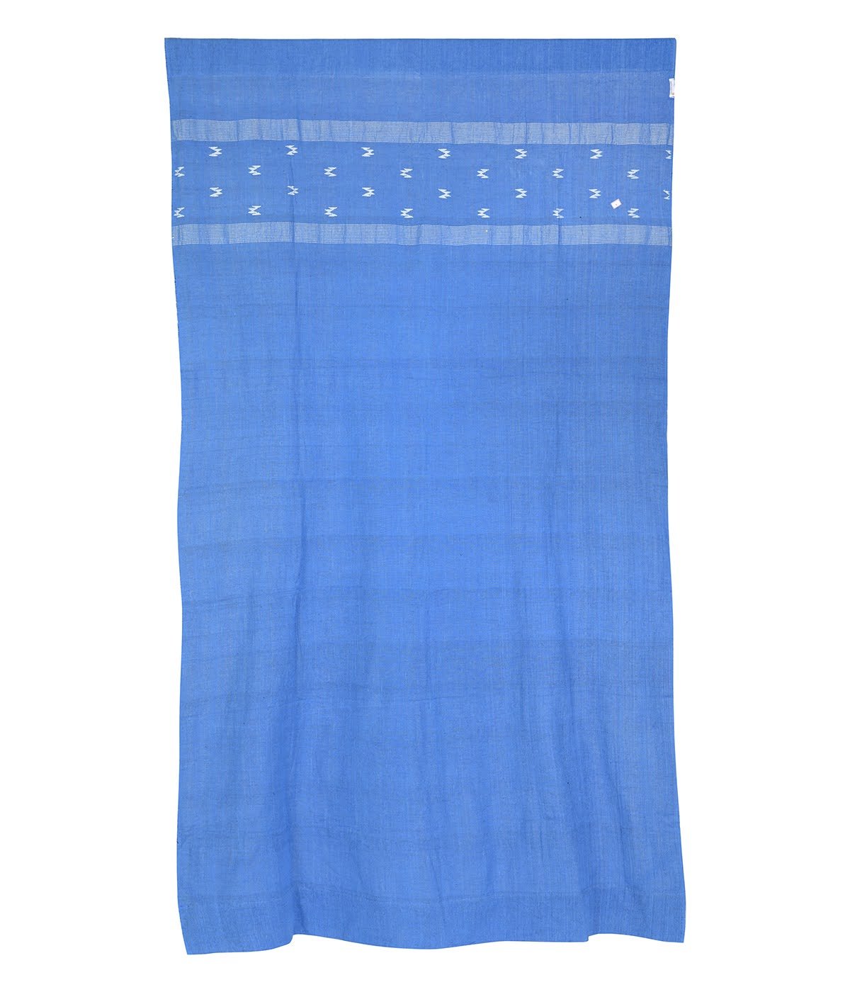 Indigo Blue Cotton Handloom Jamdani Door Curtain Curtains Arteastri 