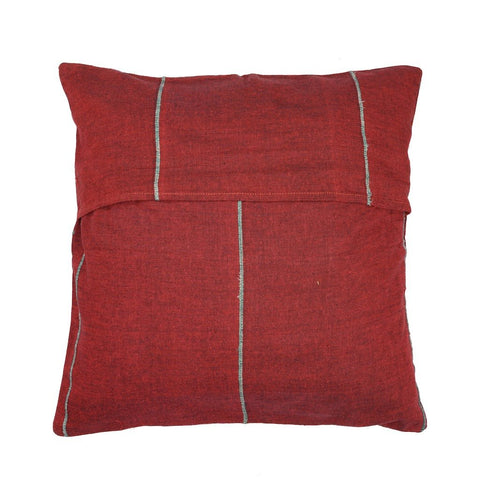 Maroon Yellow Handcrafted Kantha Cotton Cushion Cover Cushions Arteastri 