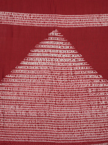 Maroon Woven Shibori Cotton  Saree